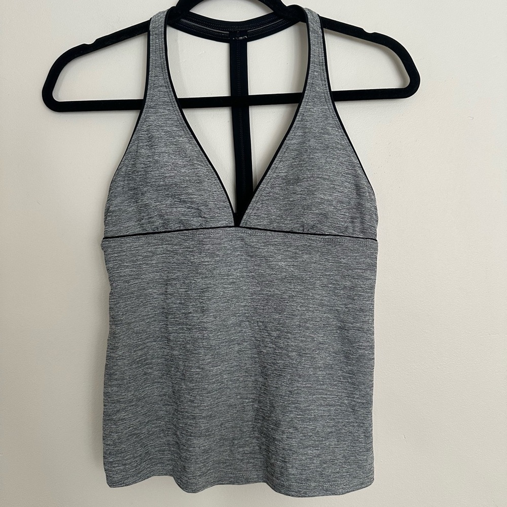 Athleta Gray Strappy Back Athletic Tank Top – XS - Picture 2 of 6